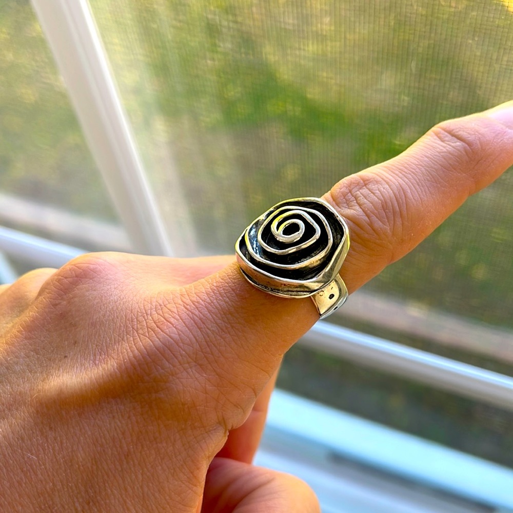 Handmade Sterling Silver Rose Ring